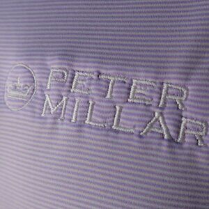 Peter Millar Summer Comfort Lavender Pin-Striped Talis Polo (XXL) ⛳️
